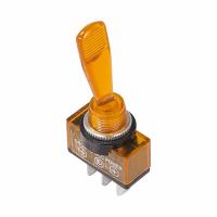 Тумблер 12V 20А (3c) ON-OFF однополюсный с желтой подсветкой (ASW-13D) REXANT