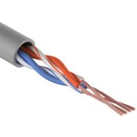 Кабель витая пара U/UTP, CAT 5e, PVC, 2PR, 24AWG, INDOOR, STRANDED, серый, 305м REXANT