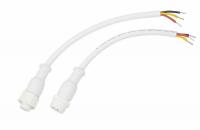 Соединительный кабель (3pin) герметичный (IP67) 3х0.5мм²  белый  REXANT