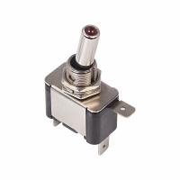 Тумблер 12V 20А (3c) ON-OFF однополюсный с красной LED подсветкой (ASW-07D) REXANT