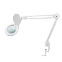 Лупа на струбцине круглая 5D с подсветкой 56 SMD LED, ø127мм, белая REXANT