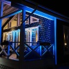 Гирлянда светодиодная Сеть 2,5х2,5м 432 LED БЕЛЫЙ/СИНИЙ черный ПВХ IP65 постоянное свечение 230В блок в комплекте NEON-NIGHT