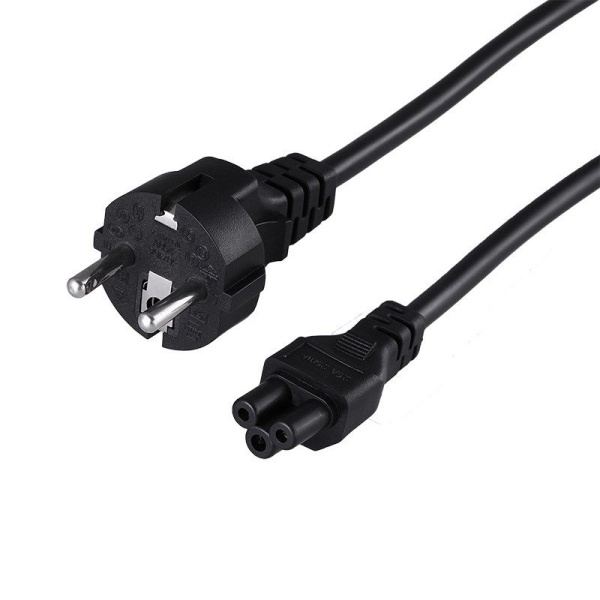 Шнур сетевой, вилка СЕЕ 7/7(Schuko) - разъем IEC 320 C5, кабель 3x0,75мм², 1,8м, для питания ноутбука (пакет ПВХ) REXANT
