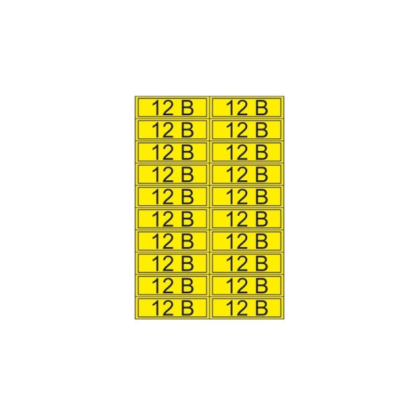 Наклейка знак электробезопасности «12 В» 15х50 мм REXANT (20 шт на листе)