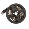 Лента светодиодная 5В, SMD5050, 4,8Вт/м, 60 LED/м, RGB, 10мм, 1м, с USB коннектором, черная, IP65 LAMPER
