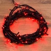 Гирлянда Нить управляемая 10м 100 LED КРАСНЫЙ черный ПВХ IP65 свечение с динамикой 230В контроллер в комплекте NEON-NIGHT