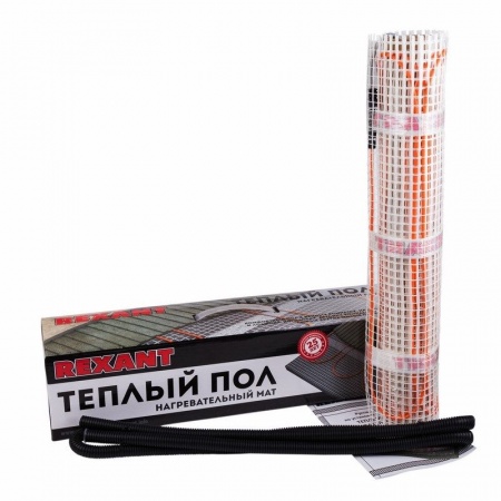 Теплый пол, нагревательный самоклеящийся мат Extra 7м², 0,5х14м, 1120Вт двухжильный REXANT