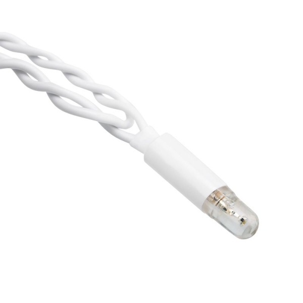 Гирлянда светодиодная Бахрома (Айсикл) 4,8х0,6м 152 LED ТЕПЛЫЙ БЕЛЫЙ белый ПВХ IP65 постоянное свечение 230В нужен блок 303-500-1 NEON-NIGHT
