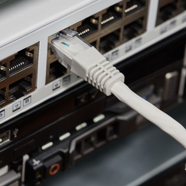 Шнур коммутационный, патч-корд U/UTP RJ45-RJ45, CAT 5e, LSZH серый, 2м REXANT