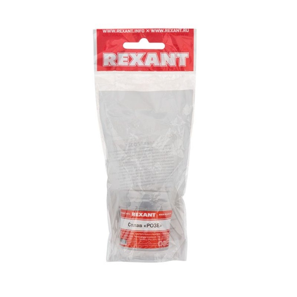 Припой «Сплав Розе», 50г, (олово 25%, свинец 25%, висмут 50%), баночка REXANT