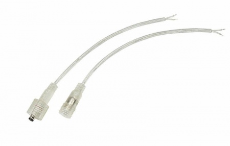 Соединительный кабель (2pin) герметичный (IP67) 2х0.35мм²  прозрачный  REXANT
