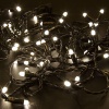 Гирлянда светодиодная Нить 10м 100 LED ТЕПЛЫЙ БЕЛЫЙ черный ПВХ IP65 эффект мерцания 230В соединяется нужен блок 303-500 NEON-NIGHT