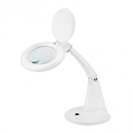 Лупа настольная 3D+12D с подсветкой 40 SMD LED, ø100мм, белая REXANT