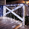 Гирлянда светодиодная Занавес 2х1,5м 300 LED БЕЛЫЙ прозрачный ПВХ IP65 постоянное свечение 230В блок в комплекте NEON-NIGHT