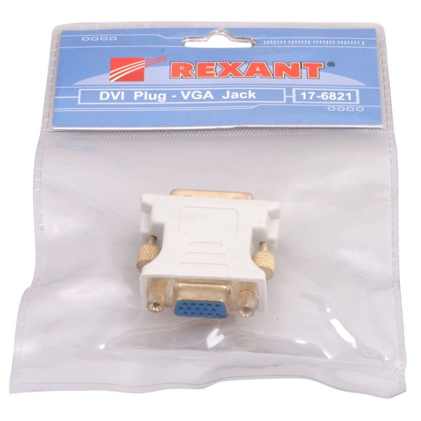 Переходник штекер DVI-I - гнездо VGA REXANT