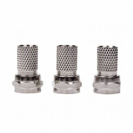 Делитель ТВx2 под F-разъем, 5-1000МГц, Silver (3 F-разъема в комплекте) REXANT