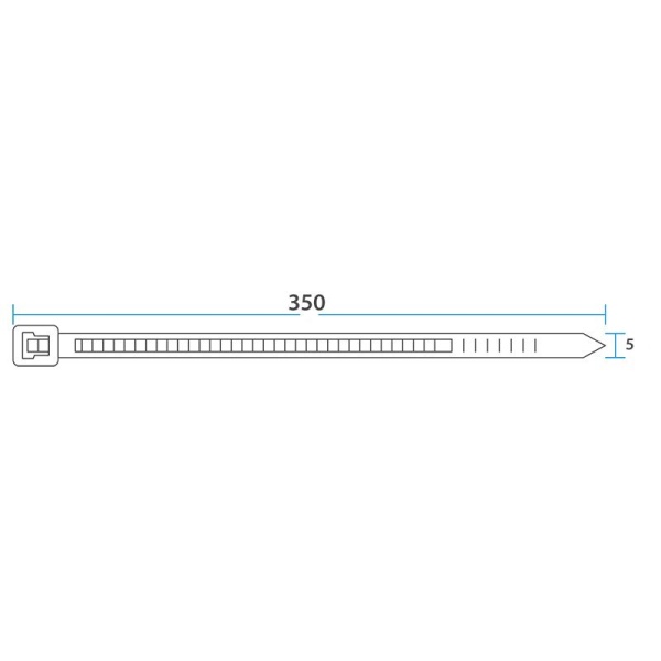 Стяжка кабельная нейлоновая 350x4,8мм, черная (100 шт/уп) REXANT