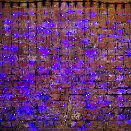 Гирлянда светодиодная Занавес 2х3м 760 LED СИНИЙ черный ПВХ IP65 постоянное свечение 230В нужен блок 303-500 NEON-NIGHT