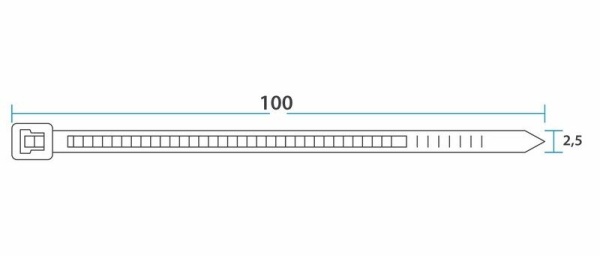 Стяжка кабельная нейлоновая 120x2,5мм, белая (100 шт/уп) REXANT