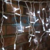 Гирлянда светодиодная Бахрома (Айсикл) 4,8х0,6м 176 LED БЕЛЫЙ белый ПВХ IP65 эффект мерцания 230В нужен блок 303-500-1 NEON-NIGHT