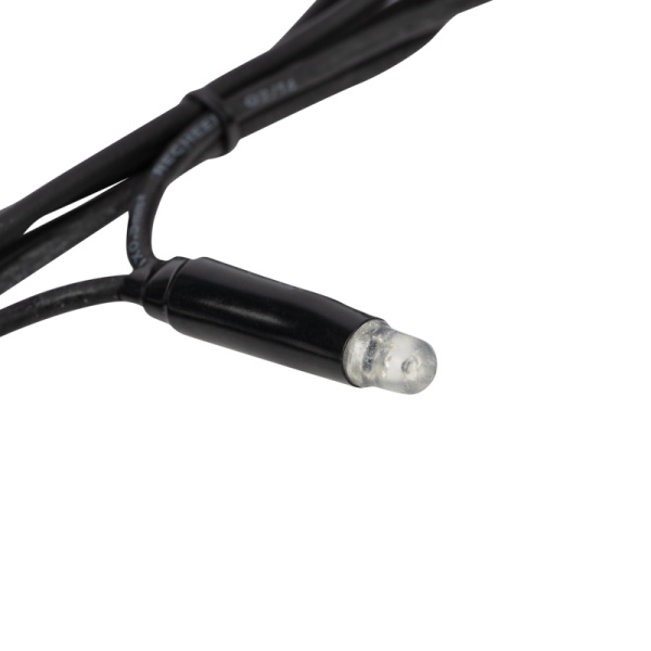 Гирлянда Нить управляемая 20м 240 LED ТЕПЛЫЙ БЕЛЫЙ черный каучук IP67 свечение с динамикой 230В не соединяется нужен контроллер 217-204 NEON-NIGHT