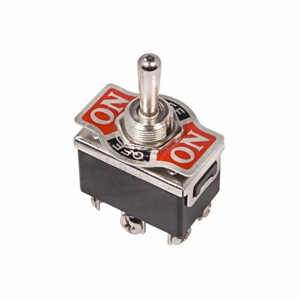 Тумблер 250V 15А (6c) ON-OFF-(ON) двухполюсный (KN-213) REXANT