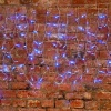 Гирлянда светодиодная Занавес 2x0,8м 160 LED СИНИЙ прозрачный ПВХ IP65 постоянное свечение 230В нужен блок 303-500-1 NEON-NIGHT