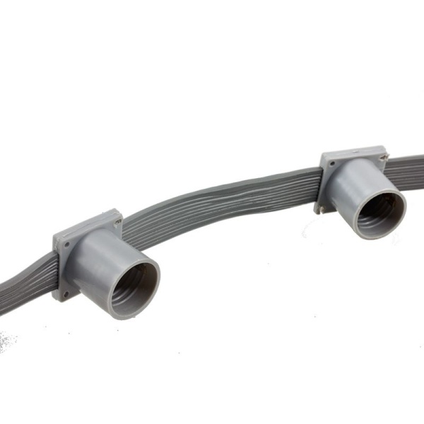 Гирлянда Belt-Light 5 жил, 100м, шаг 15см, 665 патронов E27, IP20, серый провод NEON-NIGHT