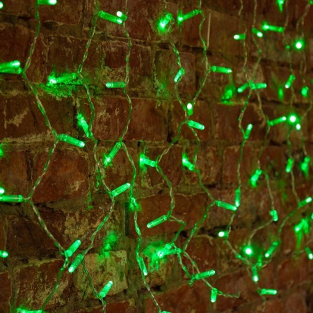 Гирлянда светодиодная Занавес 2x0,8м 160 LED ЗЕЛЕНЫЙ прозрачный ПВХ IP65 постоянное свечение 230В блок в комплекте NEON-NIGHT