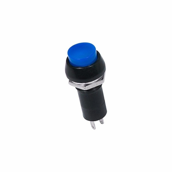 Выключатель-кнопка 250V 1А (2с) ON-OFF синяя (PBS-11А)REXANT