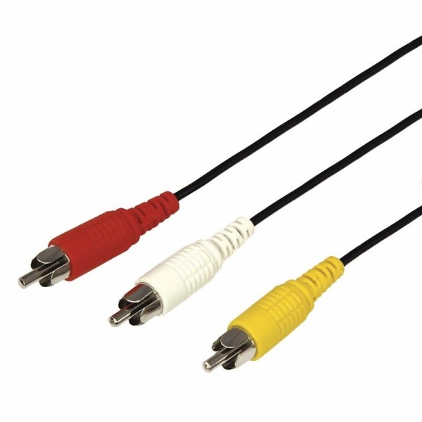 Шнур 3 RCA - 3 RCA, 5м, черный REXANT