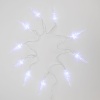 Гирлянда светодиодная Сосульки 1,5 м, 10 LED, прозрачный ПВХ, цвет свечения белый, 2 х АА (батарейки не в комплекте) NEON-NIGHT