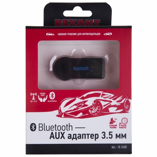 Адаптер AUX 3,5 мм Bluetooth REXANT