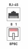 Рoзетка компьютерная внешняя 1-порт, UTP RJ-45 (8P8C), CAT 5e REXANT