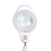 Лупа на струбцине круглая 5D с подсветкой 96 SMD LED, теплый и холодный свет, ø127мм, белая REXANT