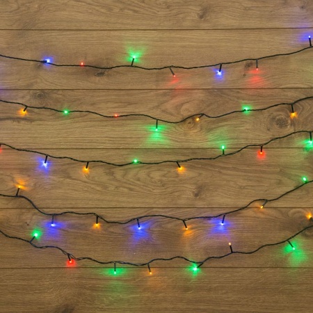 Гирлянда Твинкл Лайт 4 м, темно-зеленый ПВХ, 25 LED, цвет мультиколор