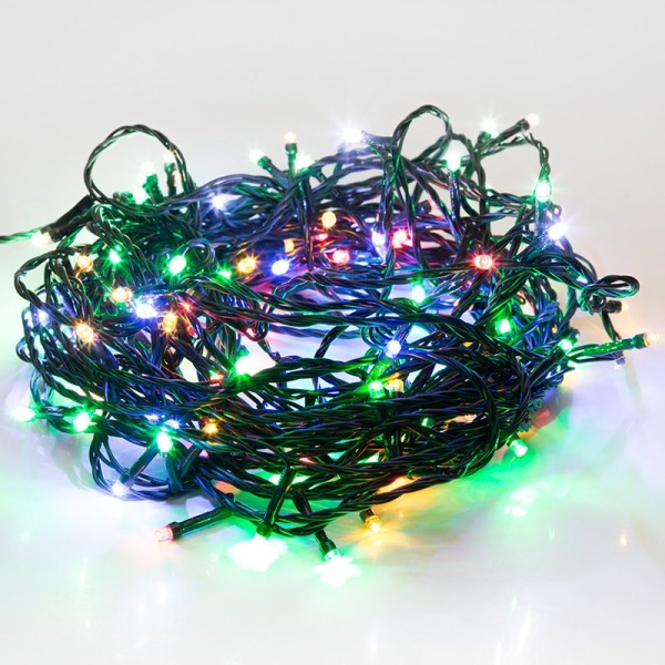 Гирлянда Твинкл Лайт 6 м, темно-зеленый ПВХ, 40 LED, цвет мультиколор