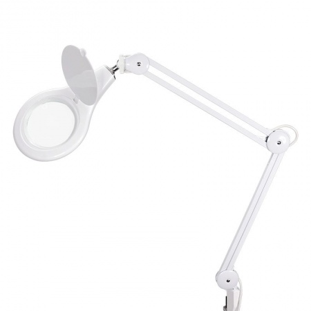 Лупа на струбцине круглая 5D с подсветкой 84 SMD LED, ø178мм, белая REXANT