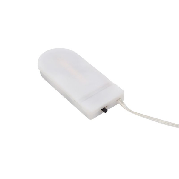 Гирлянда светодиодная Роса с крупными каплями 2м, 20LED, ТЕПЛЫЙ БЕЛЫЙ, IP20, 2хCR2032 в комплекте NEON-NIGHT