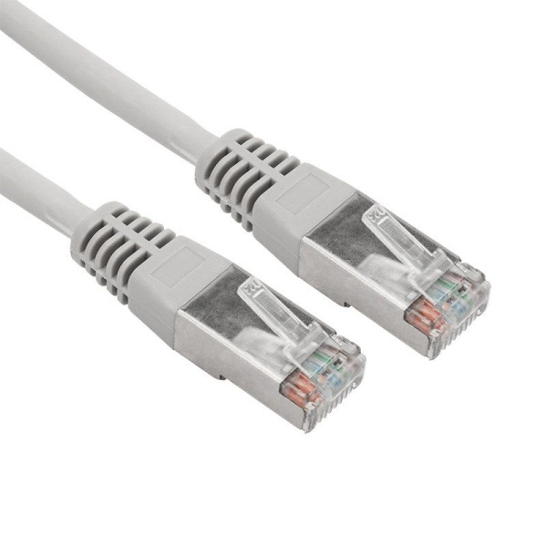 Шнур коммутационный, патч-корд F/UTP RJ45-RJ45, CAT 5e, LSZH серый, 5м REXANT