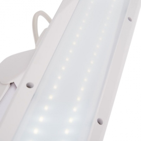 Лампа настольная бестеневая, струбцина, ECO light, 84 SMD LED, сенсорный диммер, белая REXANT
