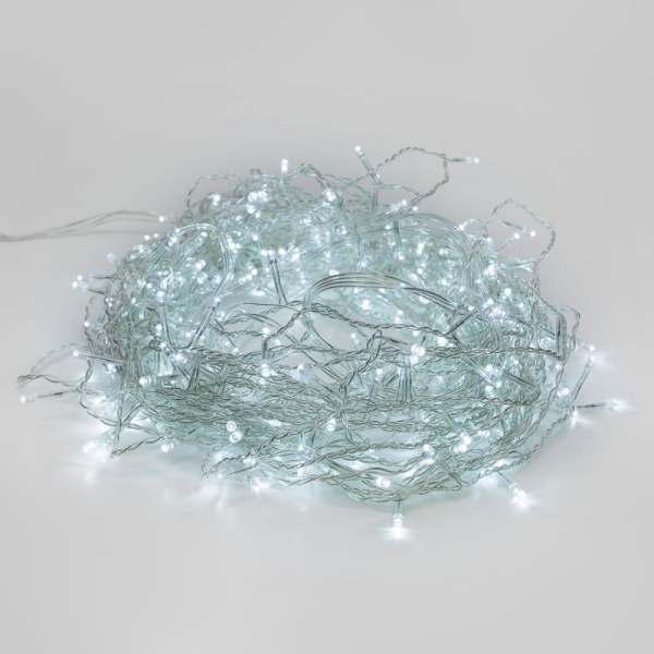 Гирлянда Светодиодный Дождь 1.5х1.5 м 144 LED, прозрачный ПВХ, с контроллером, холодное белое свечение NEON-NIGHT