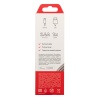 Кабель USB-A – Lightning, 2,4A, 1м, в белой нейлоновой оплетке, плоский REXANT