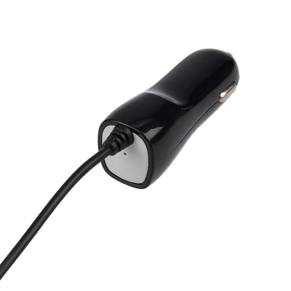 Автозарядка в прикуриватель microUSB (АЗУ) (5 V, 1000 mA) шнур прямой 1.2 м черная REXANT
