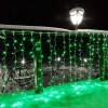 Гирлянда светодиодная Занавес 2х1,5м 192 LED ЗЕЛЕНЫЙ прозрачный ПВХ IP65 постоянное свечение 230В блок в комплекте NEON-NIGHT