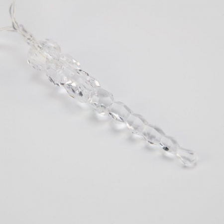 Гирлянда светодиодная Сосульки 1,5 м, 10 LED, прозрачный ПВХ, цвет свечения теплый белый, 2 х АА (батарейки не в комплекте) NEON-NIGHT