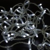 Гирлянда светодиодная Нить 10м 100 LED БЕЛЫЙ прозрачный ПВХ IP65 эффект мерцания 24В соединяется NEON-NIGHT нужен трансформатор 531-100/531-311/531-312