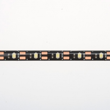 Лента светодиодная 5В, SMD2835, 4,8Вт/м, 60 LED/м, 6500K, 8мм, 1м, с USB коннектором, черная, IP65 LAMPER