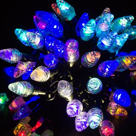 Гирлянда светодиодная Мультишишки Ø23мм 10м 80 LED RGB черный каучук IP67 быстрая смена цвета 230В нужен блок 315-000 NEON-NIGHT