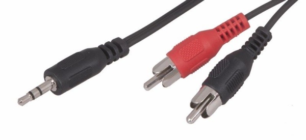 Шнур Стерео 3,5мм - 2 RCA, 3м REXANT